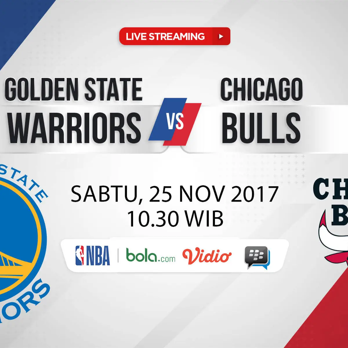 Saksikan Live Streaming Warriors Vs Bulls di Bola NBA Bola