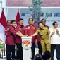 Presiden Joko Widodo (Jokowi) meresmikan Asrama Mahasiswa Nusantara (AMN) di Jalan Jemur Andayani, Siwalankerto, Kecamatan Wonocolo, Kota Surabaya, Jawa Timur (Jatim).