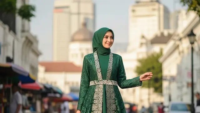 Model Abaya Blazer Brokat