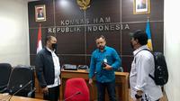 Direktur Reskrimum Polda Sumut, Kombes Pol Tatan Dirsan Atmaja, mendatangi Komisi Nasional Hak Asasi Manusia (Komnas HAM) di Jakarta pada Kamis, 31 Maret 2022 (Istimewa)
