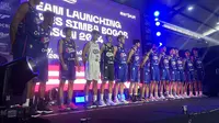 RANS Simba Bogor resmi memperkenalkan susunan pemain untuk mengarungi Indonesia Basketball League (IBL) 2024. (Bola.com/Zulfirdaus Harahap)