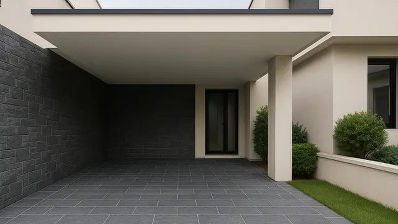 8 Inspirasi Carport dengan Batu Andesit 2025, Tampil Kokoh dan Elegan di Hunian Minimalis