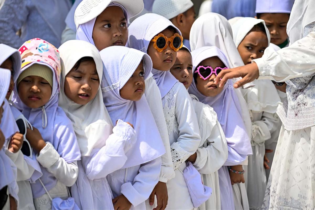 FOTO: Antusias Siswa TK Ikuti Manasik Haji di Banda Aceh
