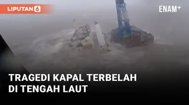 Sebuah kapal milik Hongkong terbelah dua dan tenggelam di tengah laut setelah dihantam gelombang tinggi. Puluhan awak kapal hilang dalam insiden mengenaskan tersebut.