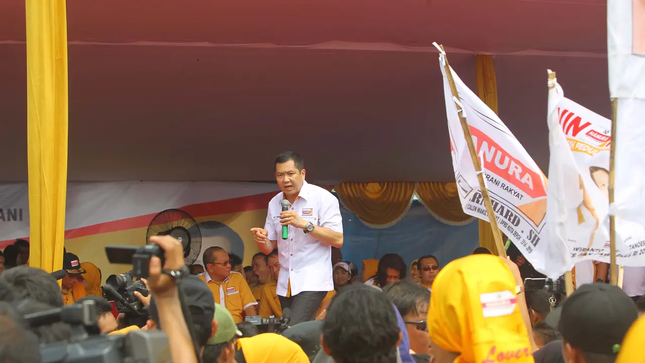 [FOTO] Harry Tanoesudibjo Kompori Peserta Kampanye Tentang Gaji