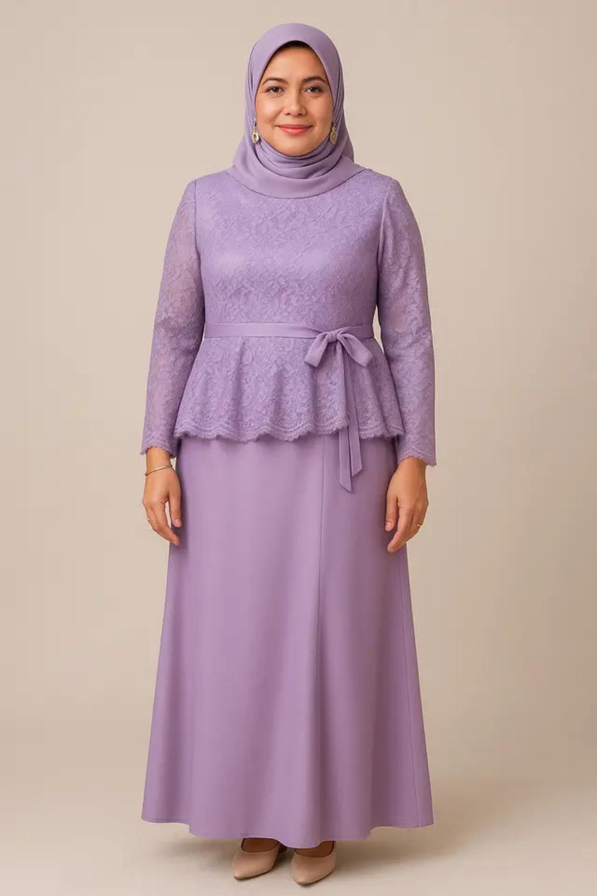 10 Rekomendasi Gamis Brokat Tali Samping untuk Ibu-ibu Usia 40 Tahun
