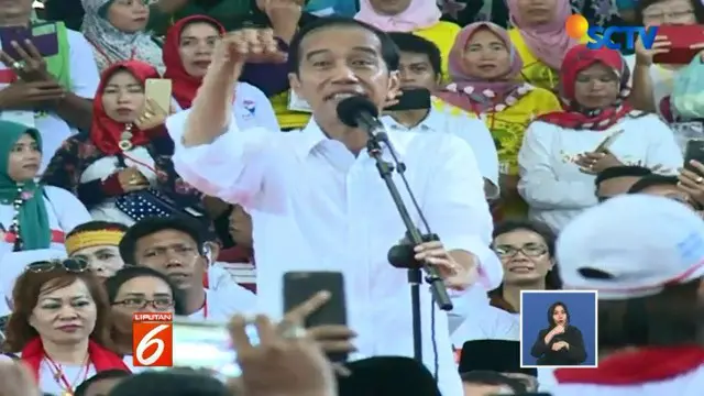 Usai kampanye di Deli Serdang, Jokowi melanjutkan kampanye di Kabupaten Asahan, Sumatera Utara.