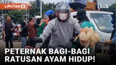 Rugi Triliunan Rupiah, Peternak Unggas Bagikan Ratusan Ayam Hidup di Patung Kuda Gambir