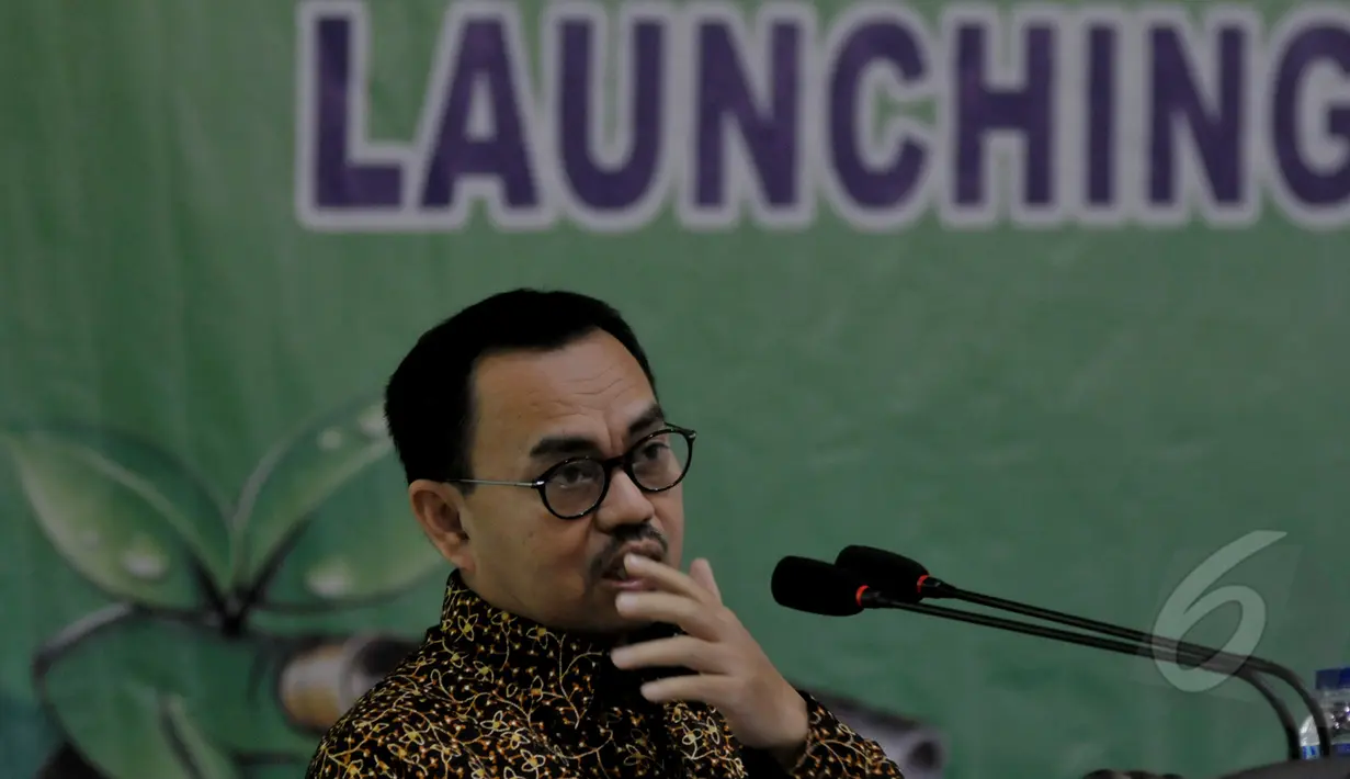 Menteri Energi dan Sumber Daya Mineral (ESDM) Sudirman Said saat meresmikan peluncuran Mandatori B-15, Jakarta, Senin (23/3/2015). (Liputan6.com/Johan Tallo)