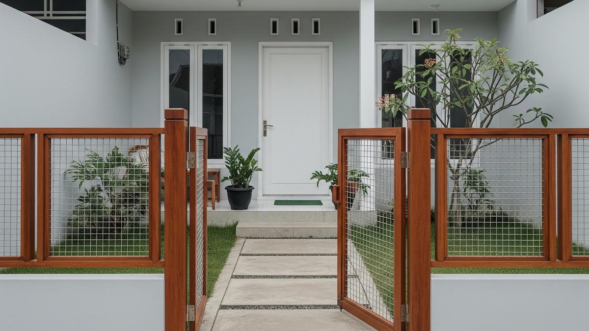 9 Model Pagar Rumah Hemat Biaya dari Kawat dan Rangka Kayu, Estetik Fungsional