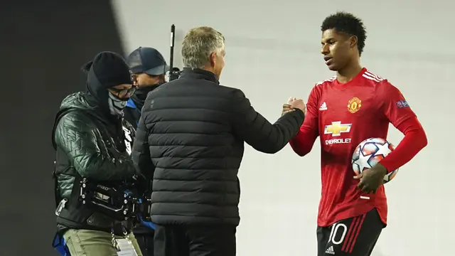 FOTO: Rashford Cetak Hattrick, MU Bungkam RB Leipzig 5-0 di Old Trafford