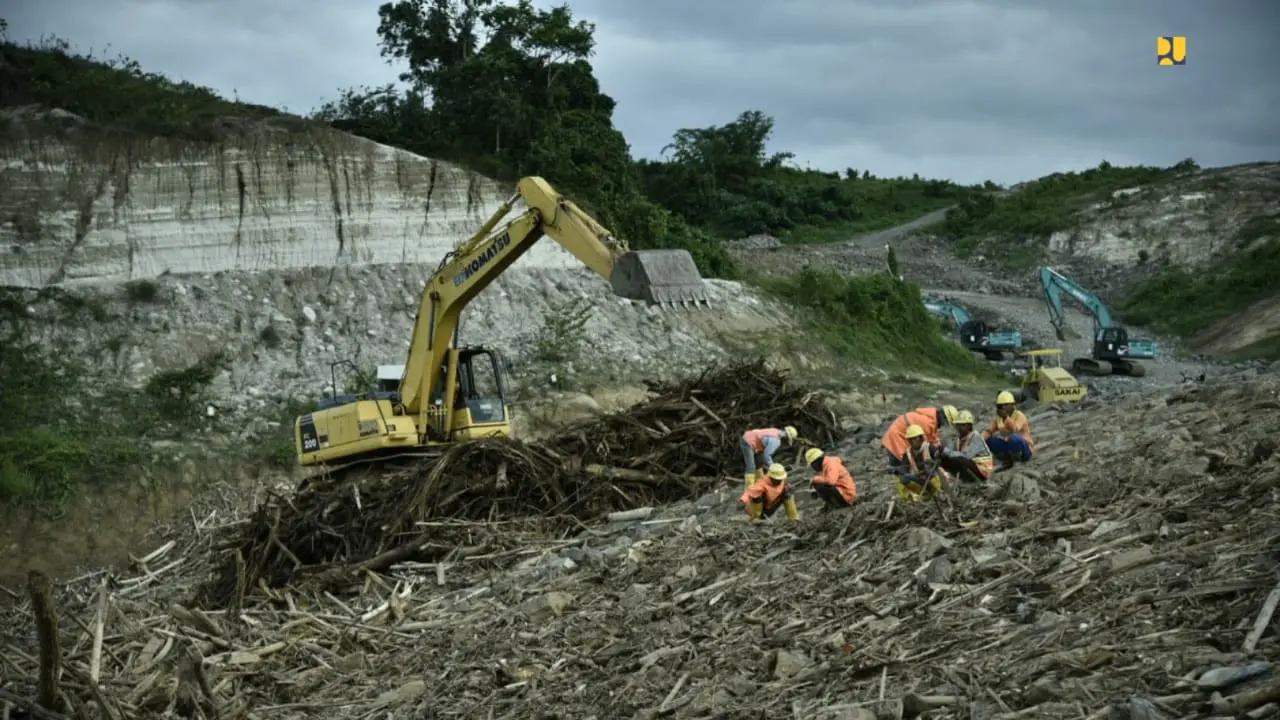 Pembangunan proyek Bendungan Karian. Dok PUPR
