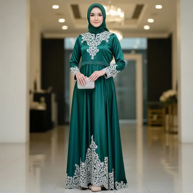 9 Model Gamis Silk Motif Terbaru 2026, Tampil Anggun dan Mewah