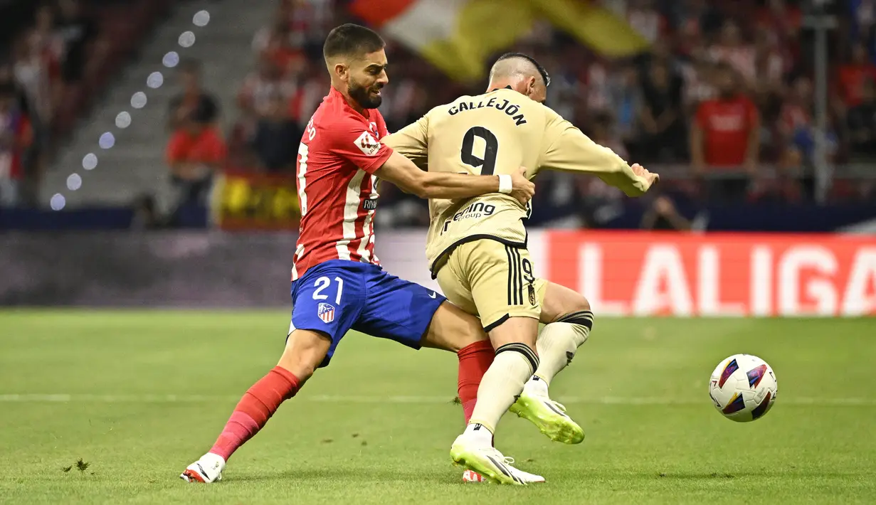 Atletico Madrid menjadi satu-satunya tim yang berhasil mencetak lebih dari dua gol di pekan pertama La Liga. (Photo by JAVIER SORIANO / AFP)