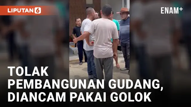VIDEO: Viral! Pria di Gunung Sindur Ancam Warga Perumahan Pakai Golok