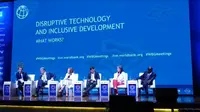 Panel diskusi disruptive technology and inclusive development (Foto:Liputan6.com/Maulandy R)