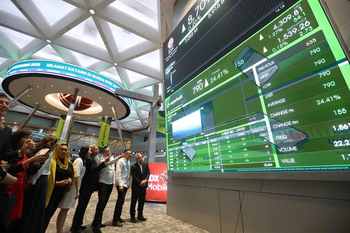 FOTO: Superbank Resmi Melantai di Bursa Efek Indonesia