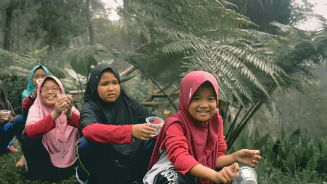 illustrasi anak lomba