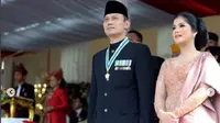 Penampilan Annisa Pohan dan suaminya AHY saat hadir di HUT RI ke-72 di Istana Negara (Foto: instagram @annisayudhoyono)