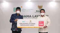 Badan Amil Zakat Nasional (BAZNAS) dan Bank Syariah Indonesia (BSI), menjalin kerja sama layanan kemudahan berzakat.