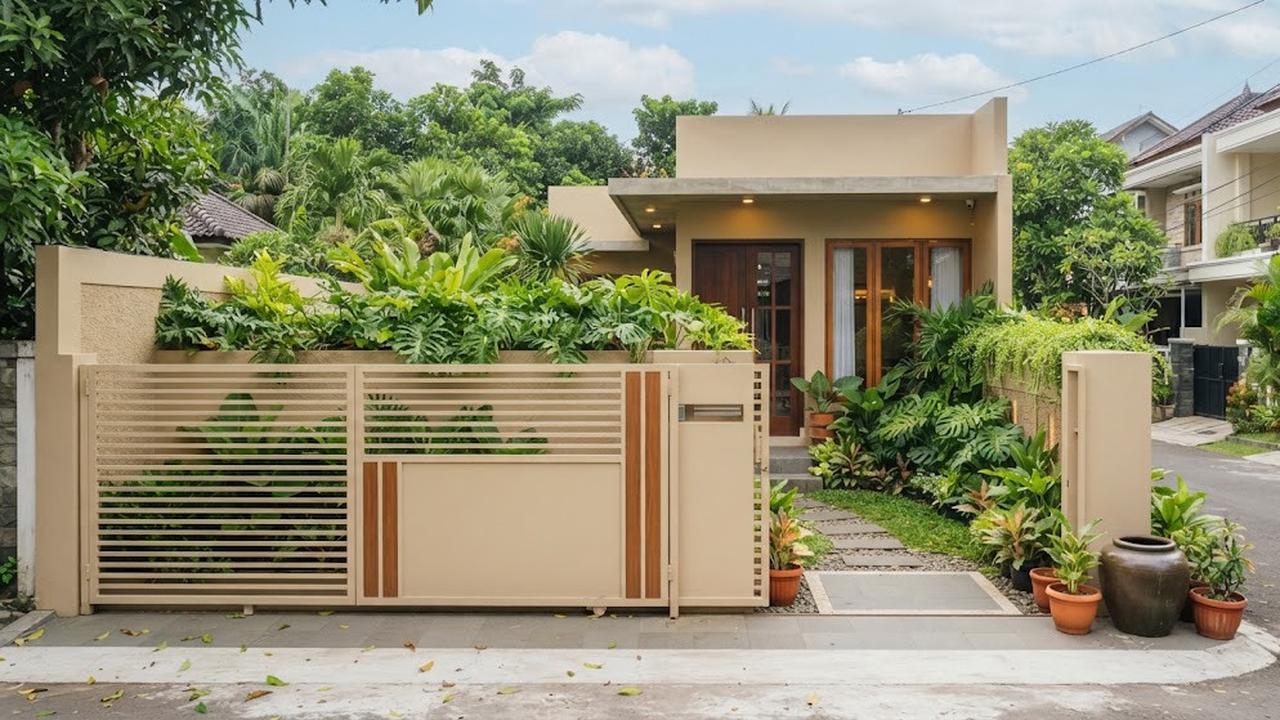 Warna cat pagar yang bikin rumah terasa sejuk dan bisa redam amarah ketika pulang model beige