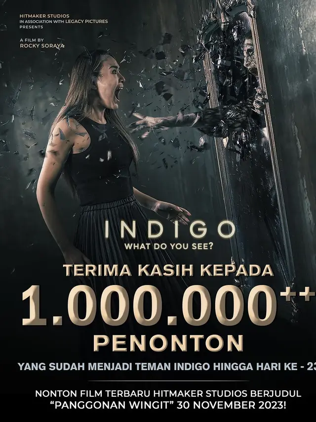 Film Indigo akhirnya meraup 1 juta penonton. (Foto: Dok. Instagram @hitmakestudios)