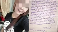 Bunuh Diri, Wanita Muda Tinggalkan Surat Kutukan untuk Kekasihnya