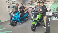 Motor Listrik Alva Cervo dan Alva One di GIIAS 2023. (Liputan6.com/Arief Aszhari)
