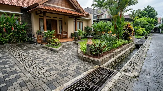 Inspirasi Halaman Rumah Anti Becek/AI Generated