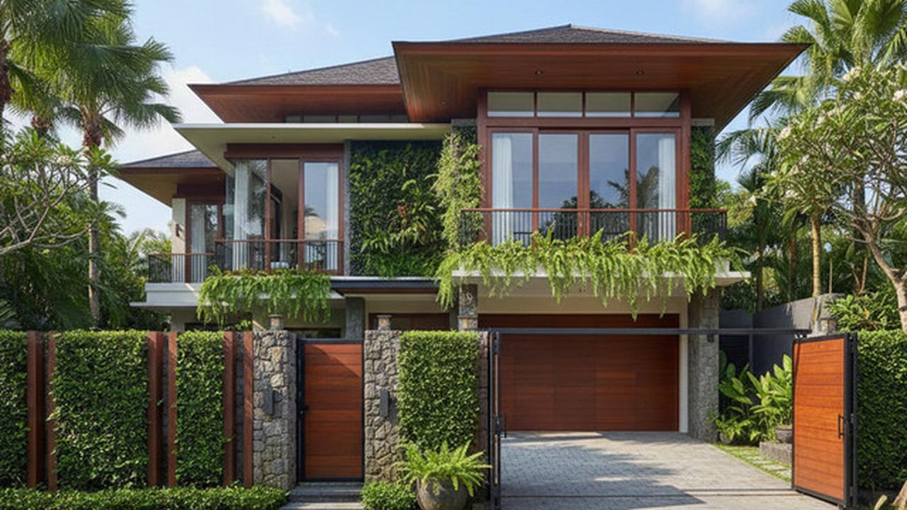 Model Rumah dengan Pagar Teh Tehan