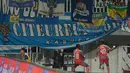 Pesepak bola Persib Bandung Adam Alis merayakan gol kemenangan ke gawang Garudayaksa FC dalam pertandingan pekan ketujuh BRI Super League 2026/2027 di Stadion Pakansari, Cibinong, Minggu (25/10/2026). Gol pada menit ke-90+2 tersebut memastikan kemenangan Persib dengan skor 2-1. (KLY/Budy Santoso)