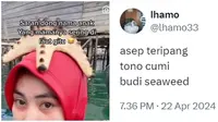Rekomendasi Nama Anak Berunsur Laut dari Netizen Kocak. (Sumber: Twitter/@RuangLucuu/@lhamo33)