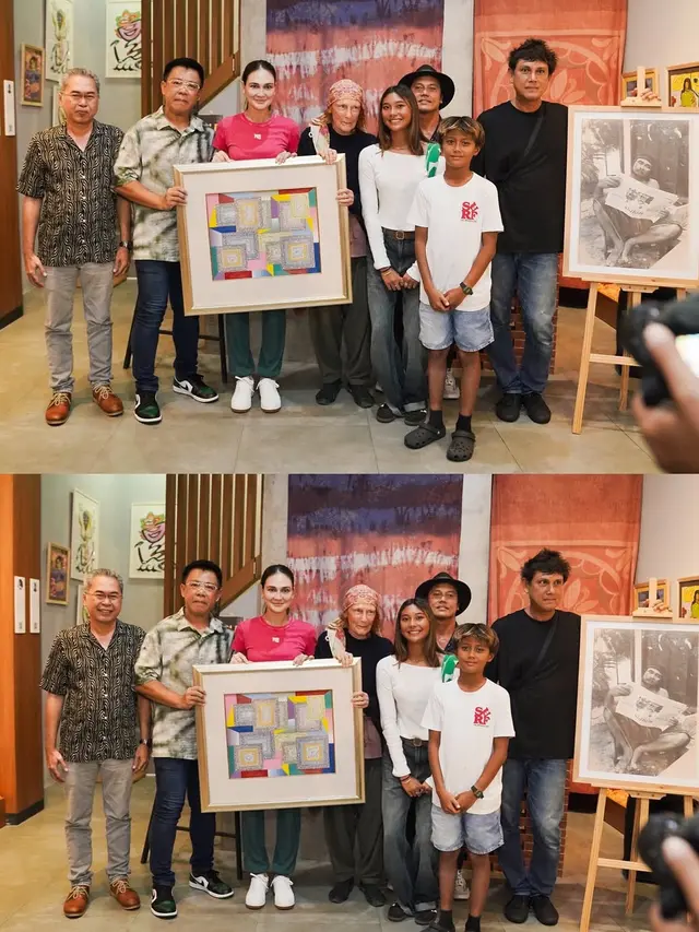 6 Potret Luna Maya Gelar Pameran Seni Karya Mendiang Ayah dan Kakaknya di Bali