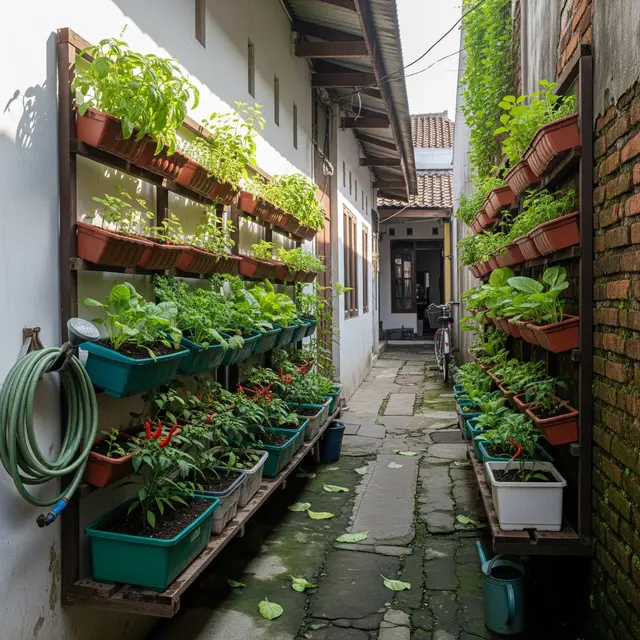 9 Desain Kebun Sayur di Gang Sempit, Lahan Terbatas Jadi Produktif