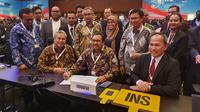 Delegasi Indonesia pada rapat pleno penutupan Sidang International Telecommunication Union - World Radiocommunication Conference (ITU-WRC) 2019 di Sharm El Sheikh, Mesir, Jumat (22/11).
