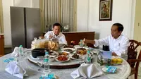 Prabowo saat makan siang bersama Jokowi di Istana Bogor, Minggu 18 Juni 2023. (Istimewa)