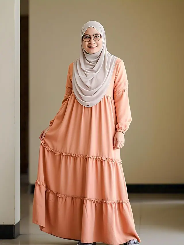 Model Gamis Syari Warna Pastel untuk Berbagai Acara/via Meta AI