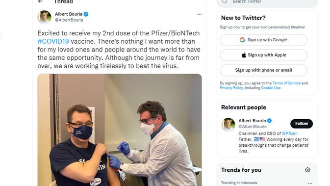 Cek Fakta Liputan6.com menelusuri  klaim CEO Pfizer Albert Bourla menolak gunakan vaksin buatan perusahaannya