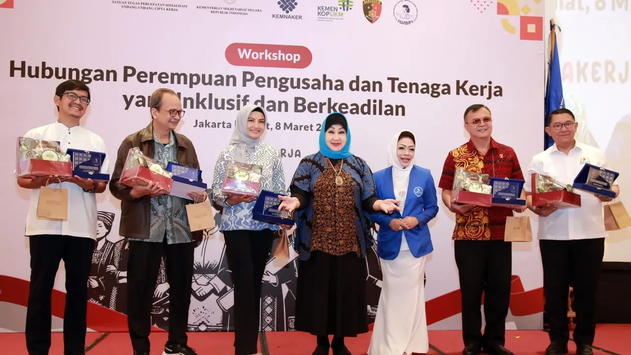 Ikatan Wanita Pengusaha Indonesia (IWAPI) menggelar workshop yang berfokus pada hubungan perempuan pengusaha dan tenaga kerja inklusif dan berkeadilan. Workshop ini digelar bertepatan dengan hari ulang tahun IWAPI ke-49 (Istimewa)