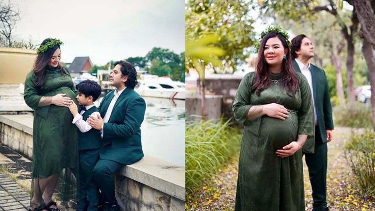 5 Maternity Shoot Terbaru Eriska Rein Bersama Suami dan Anak
