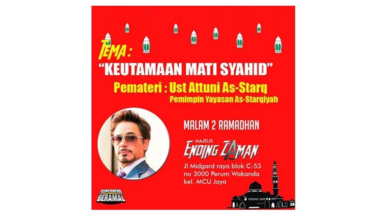 Begini Jadinya Kalau 7 Superhero Avengers Jadi Pemateri Kajian Ramadan