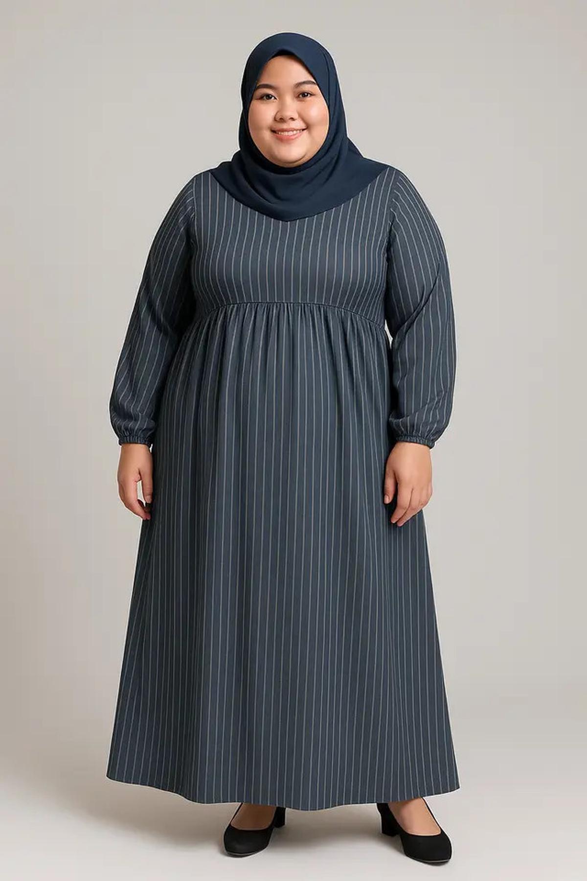7 Rekomendasi Gamis Salur untuk Orang Gemuk, Lengkap dengan Tips Memilihnya agar Tampil Langsing