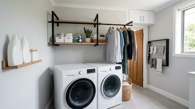Model Rak Dinding untuk Area Laundry Sempit