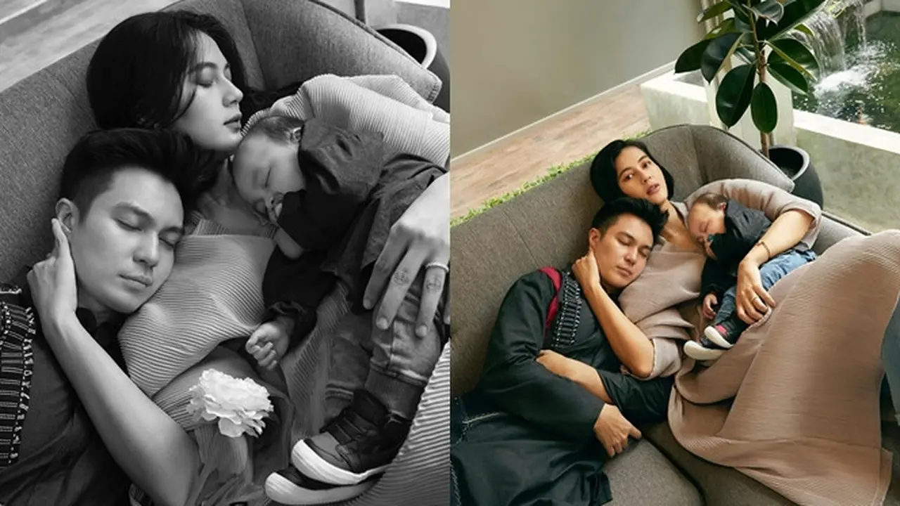 6 Gaya Pemotretan Keluarga Kecil Baim Wong dan Paula Verhoeven, Simpel