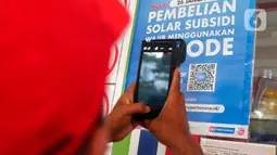 Pertamina Patra Niaga memerluas uji coba pembatasan penyaluran Bahan Bakar Minyak (BBM) subsidi jenis Solar. (Liputan6.com/Angga Yuniar)