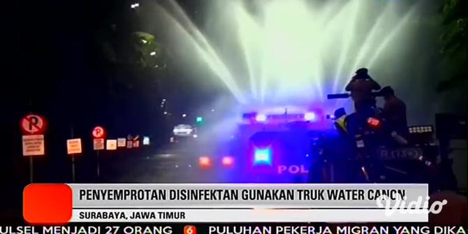VIDEO: Polisi di Surabaya Terapkan Physical Distancing di Dua Jalan Ini