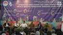 Suasana diskusi yang diikuti oleh Kepala PPATK Kiagus Ahmad Badaruddin, Menteri Hukum dan HAM Yasona Laoly, Ketua KPK Agus Rahardjo, Ketua DPR RI Bambang Soesatyo di gedung PPATK, Jakarta, Selasa (17/4). (Liputan6.com/Angga Yuniar)