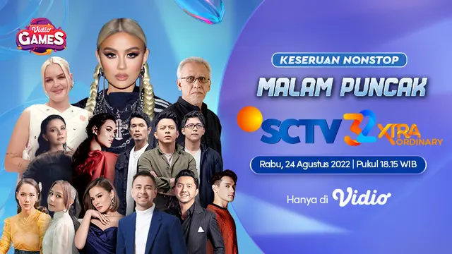Saksikan Malam Puncak HUT SCTV 32 XtraOrdinary di Vidio