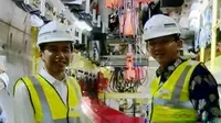 Presiden Joko Widodo meninjau langsung perkembangan pembangunan proyek MRT, Kamis pagi.