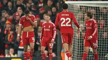 Ekspresi pemain Liverpool ketika kalah 0-3 dari Nottingham Forest pada laga pekan ke-12 Premier League 2025/2026 - AP Photo/Ian Hodgson
